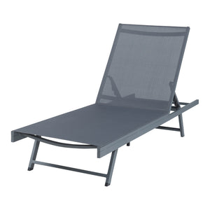 Ligbed Baragiano met tuintafel 2-delig set antraciet en donkergrijs casa.pro
