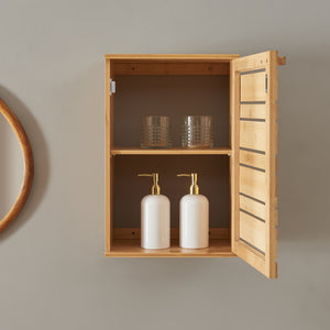 Badkamerkast Epind wandkast bamboe 50x33x20 cm naturel [en.casa]