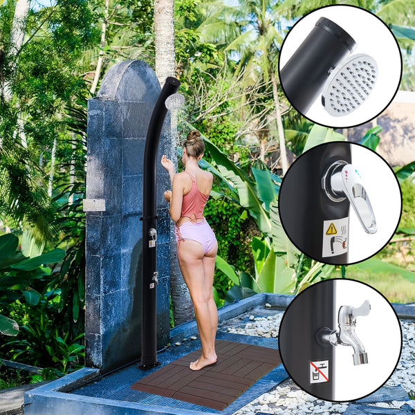 Zonnedouche Kebomi met 18 L watertank zwart casa.pro
