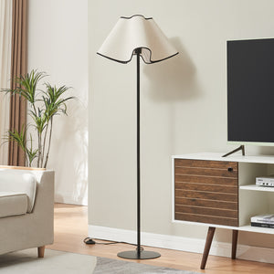 Staande lamp Ashton vloerlamp 153 cm zwart en wit E27 lux.pro