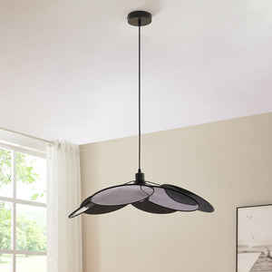 Hanglamp Blackwood E27 bloemvorm zwart lux.pro