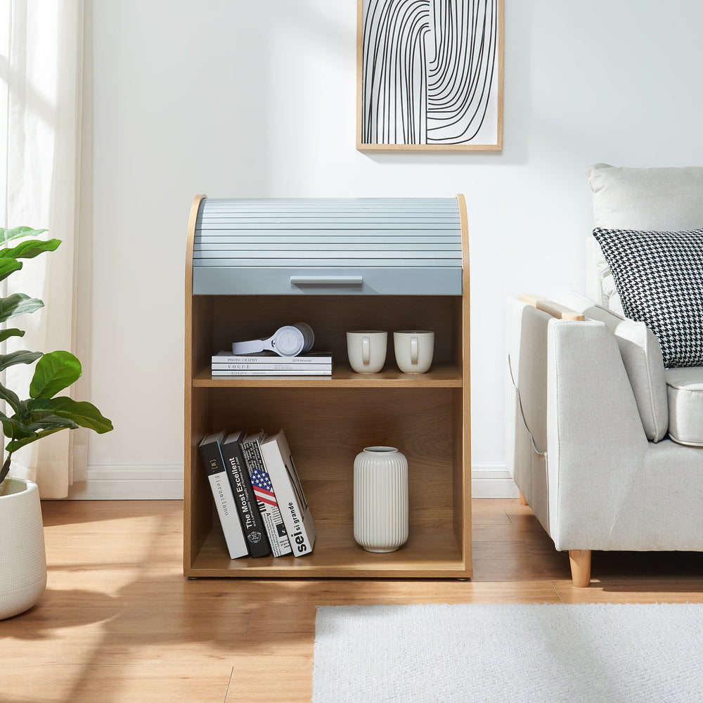 Opbergkast Kavlinge 80x60x40 cm naturel en grijs [en.casa]