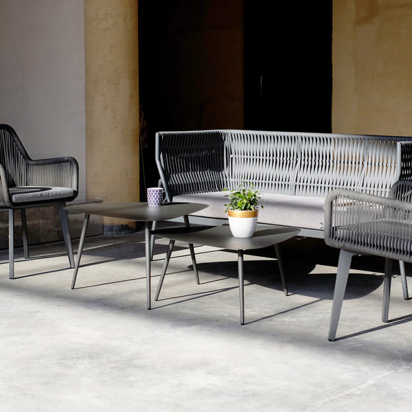 Salontafel set Aymavilles 2-delig tuintafels antracietgrijs casa.pro