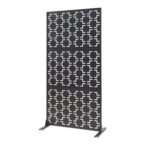 Scheidingswand Aaskis zwart 200x100x50 cm casa.pro