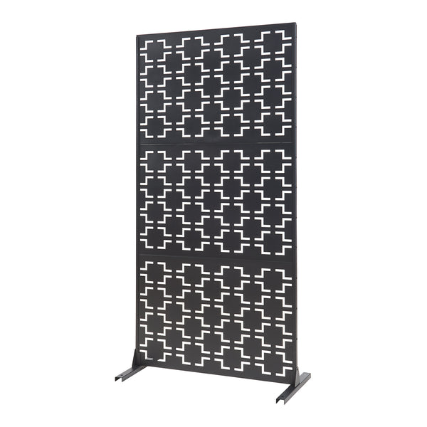 Scheidingswand Aaskis zwart 200x100x50 cm casa.pro