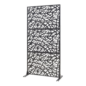 Scheidingswand Poskind zwart 200x100x50 cm casa.pro
