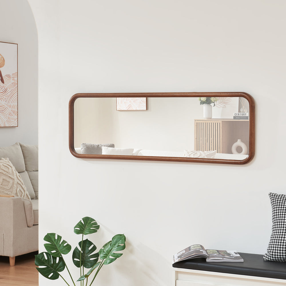 Wandspiegel Ristijarvi 120x40 cm Bruin [en.casa] - premiumXL