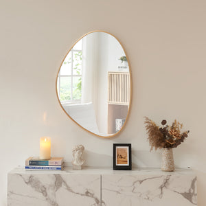 Wandspiegel Lardkapihond 75x53 cm goudkleurig [en.casa]
