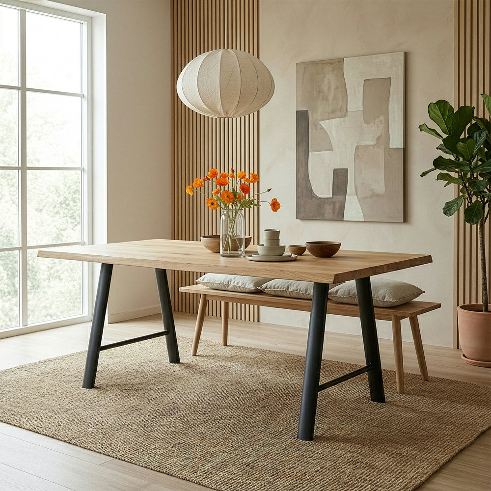 Tafelonderstel set Hullem A vorm 72x70 cm zwart [en.casa]