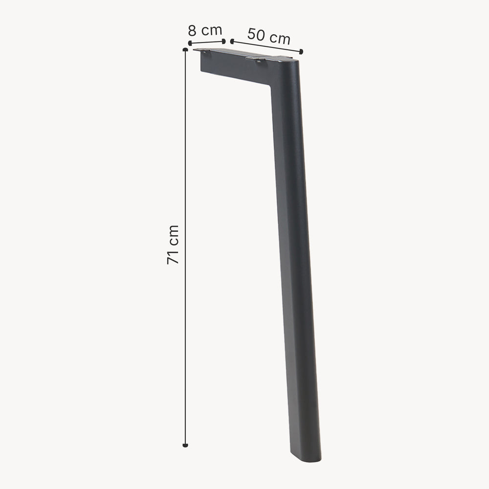 Tafelpoten Hostang 4-delig - Set 50x8x71 cm Zwart [en.casa] - premiumXL