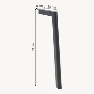 Tafelpoten Hostang 4-delig set 50x8x71 cm zwart [en.casa]