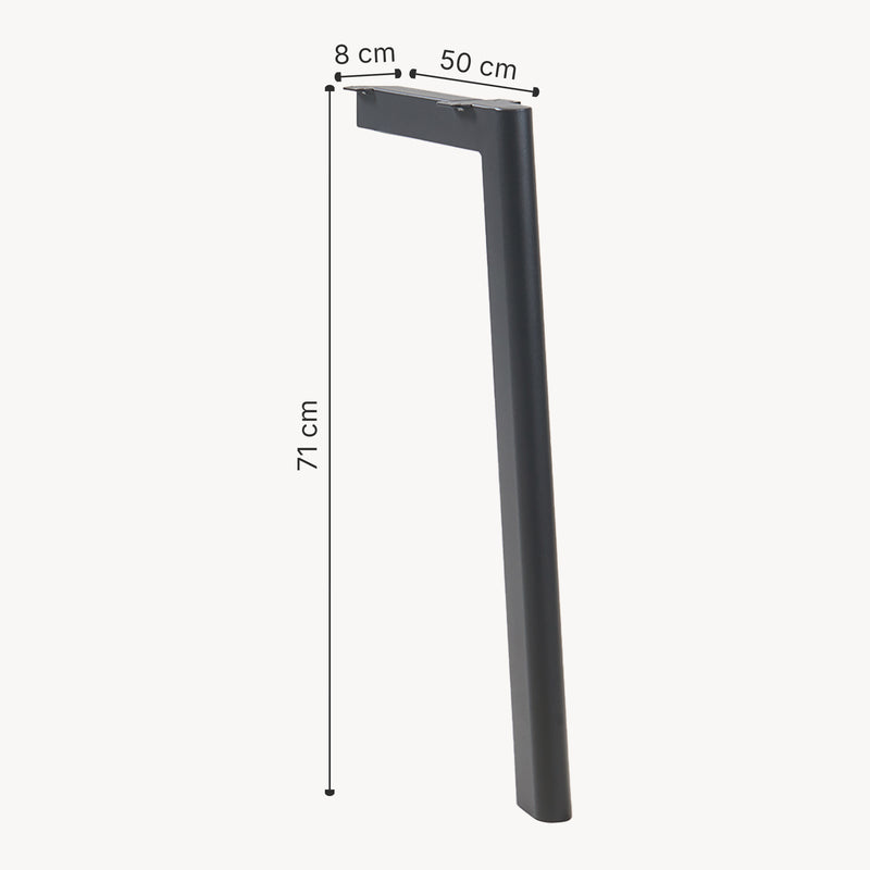 Maatschets Tafelpoten Hostang 4-delig set 50x8x71 cm zwart [en.casa]