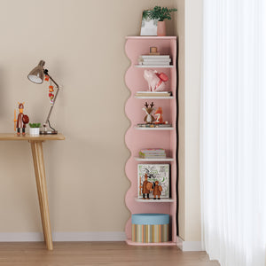 Kinderschoenenrek Vestnes 108x27x27 cm roze en wit [en.casa]