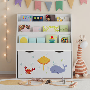 Kinderrek Aarnskona wit met Aqua Dream motief [en.casa]