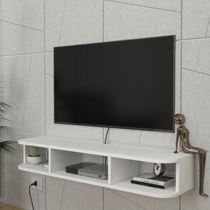 Tv-meubel Oundsvas zwevend wit 120x30x19 cm [en.casa]