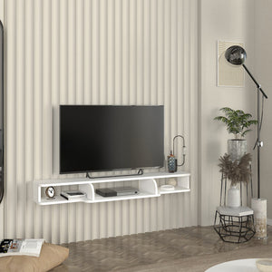 TV meubel Aar zwevend 135x30x16 cm wit [en.casa]