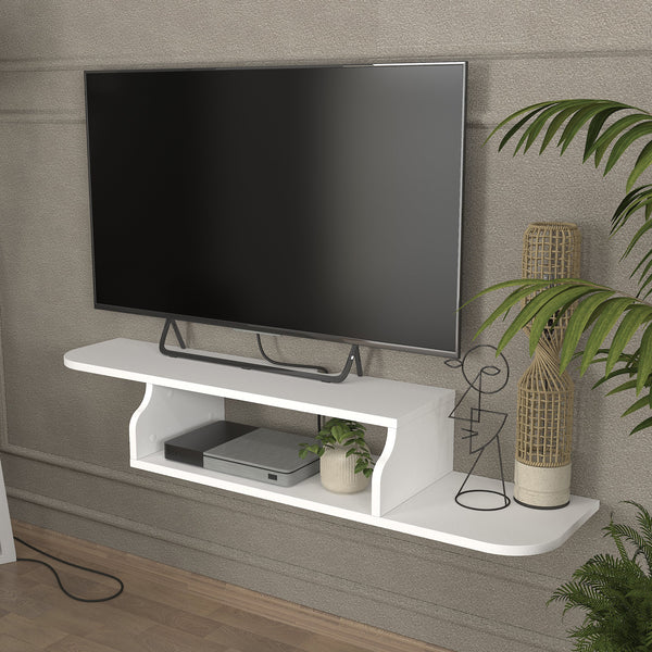 TV-meubel Kershaby zwevend 120x30x19 cm wit [en.casa]