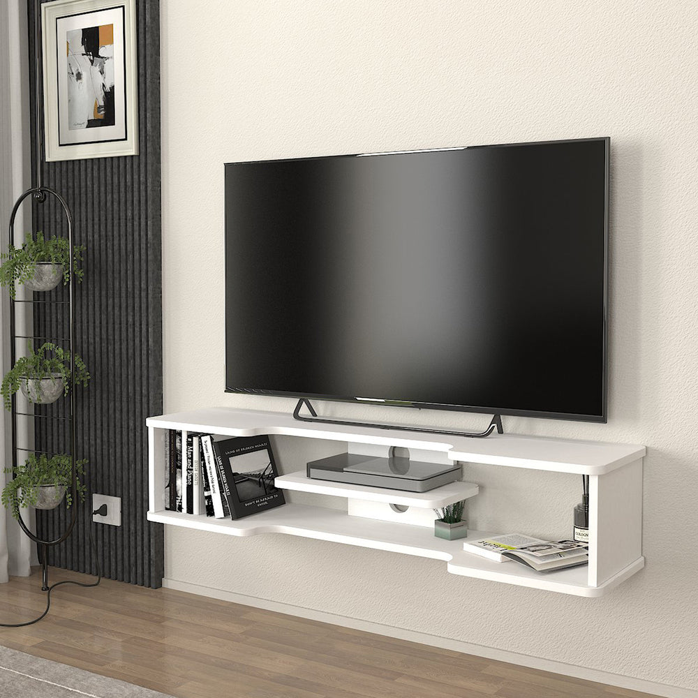 TV - Lowboard hangend Yrela 120x30x26 cm Wit [en.casa] - premiumXL