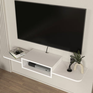 TV-meubel Tar zwevend 115x30x16 cm wit [en.casa]