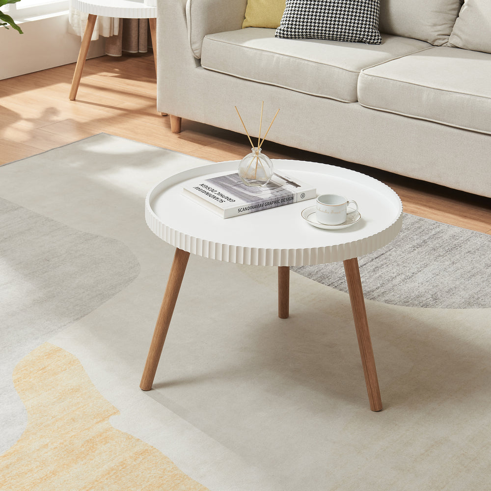 Salontafel Bongard Ø60x45 cm Wit [en.casa] - premiumXL