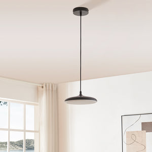 Hanglamp Oupilu 12 geïntegreerde leds 120 cm zwart en wit lux.pro