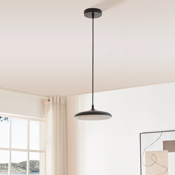 Hanglamp Oupilu 12 geïntegreerde leds 120 cm zwart en wit lux.pro