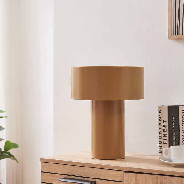Tafellamp Kömn 37xØ30 cm E27 bruin lux.pro