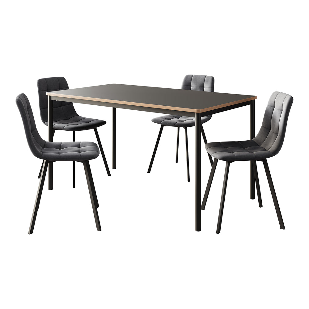 Essgroep Lindesberg 5 - delig Donkergrijs [en.casa] - premiumXL