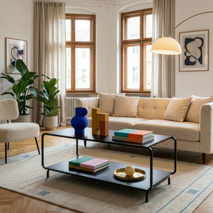 Salontafel Færder 115x50x45 cm zwart [en.c