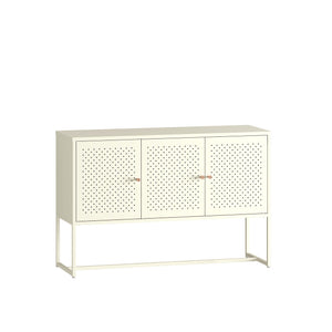 Dressoir Viitasaari commode met 3 deuren 120x40x80 cm crèmewit [en.casa]