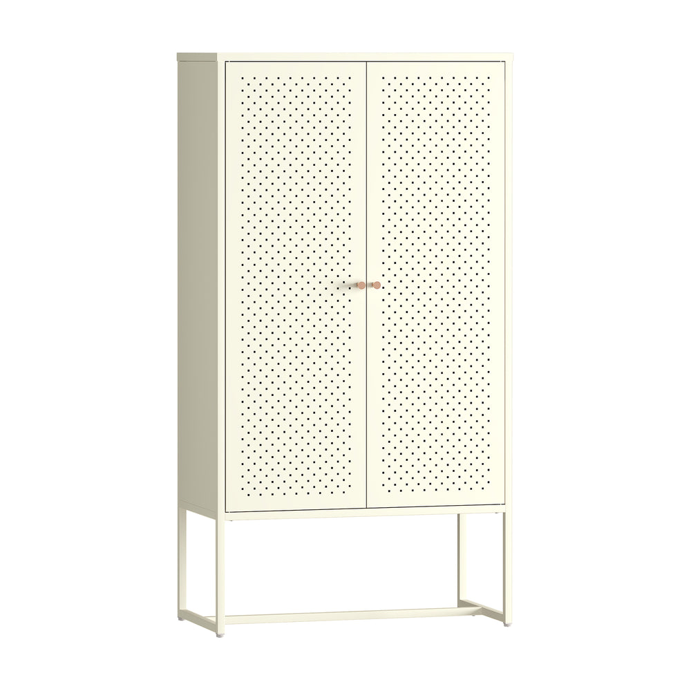 Woonkamerkast Viitasaari commode 150x80x40 cm crèmewit [en.casa] 