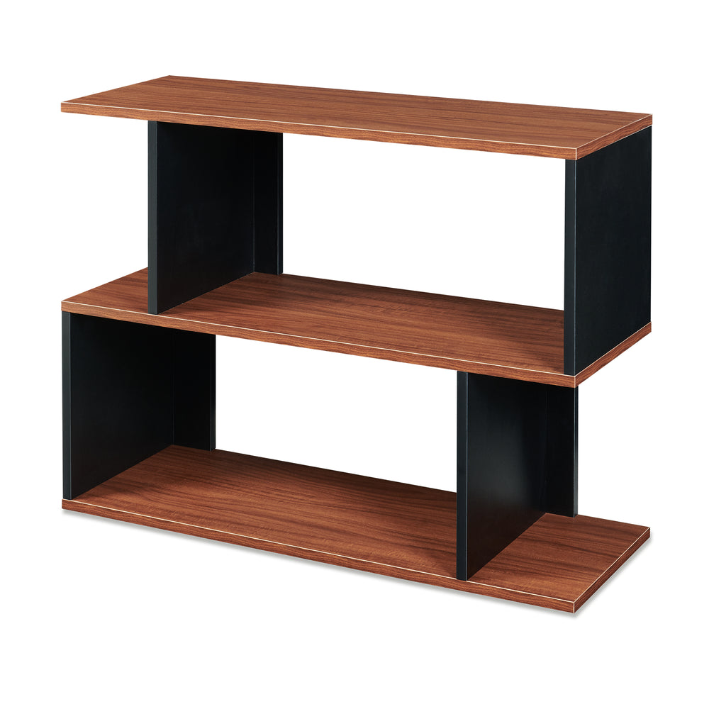 Bijzettafel Trond 80x29x60 cm Zwart/Walnootlook [en.casa]