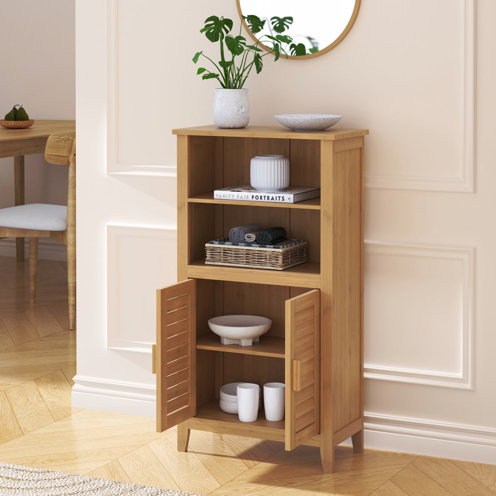 Bijzetkast Rirg 92x50x25 cm Bamboe Natuur [en.casa]