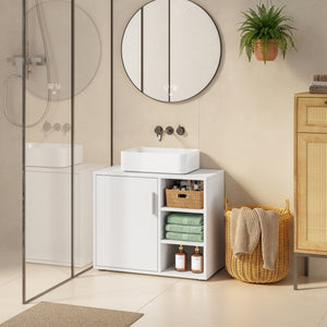 Waskomonderkast Kulaik 51x60x32 cm Wit [en.casa]