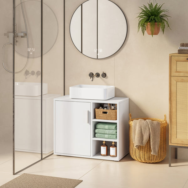 Waskomonderkast Kulaik 51x60x32 cm Wit [en.casa]