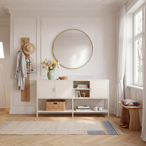 Dressoir Kliri 160x40x80 cm crèmewit [en.casa] 