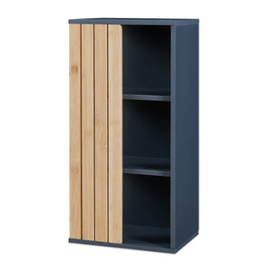 Hangkast Svanes 60x30x20 cm Donkergrijs/Natuur [en.casa]