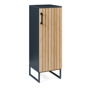 Badkamerkast Svanes 90x30x30 cm Donkergrijs/Natuur [en.casa]