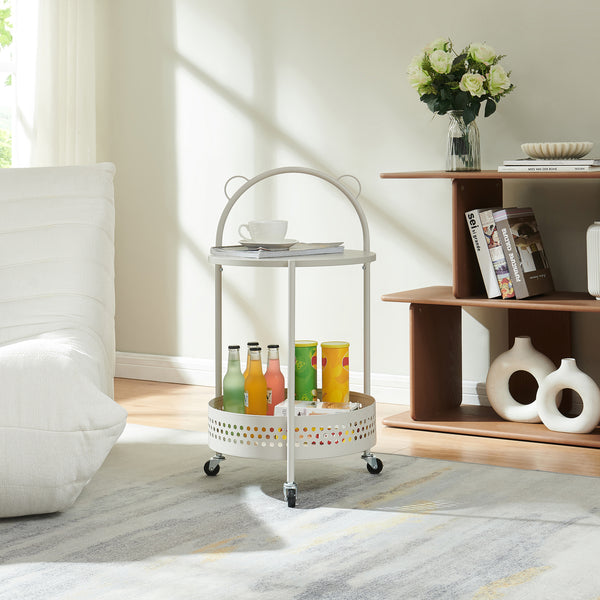 Serwagen Jässaatka staal 76x40 cm grijs [en.casa]