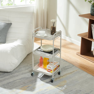 Serveerwagen Kelevn trolley 67x33x31 cm grijs [en.casa] 