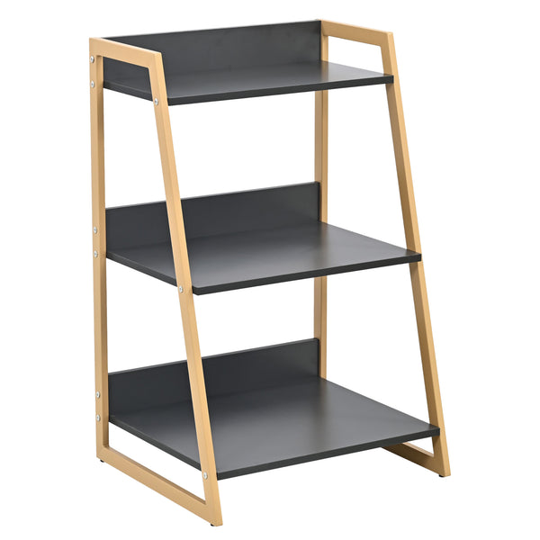 Stellingkast Kuomi 84x53x47 cm Beige/Donkergrijs [en.casa]