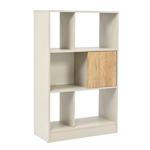 Boekenkast Karena 112x70x30 cm Crèmewit/Eikenlook [en.casa]