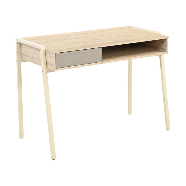 Bureau Boderas 107x55x78 cm Beige/Travertijn [en.casa]