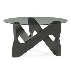 Salontafel Reypio Ø70x35 cm Zwart/Grijs [en.casa]