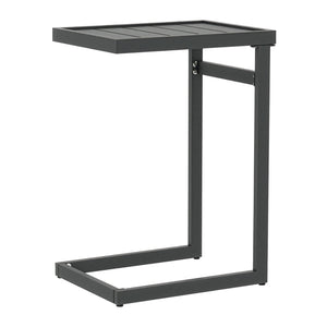 Outdoor bijzettafel Gaby staal 58x40x30 cm antracietgrijs [casa.pro]