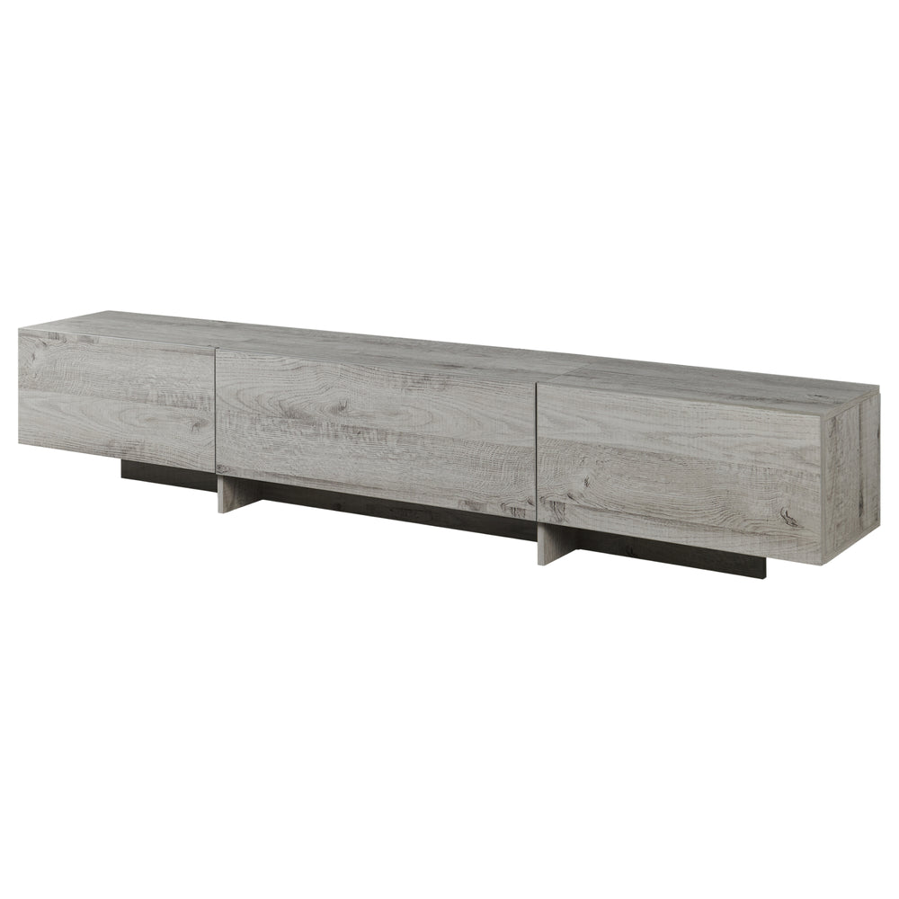 Tv-kast Kapipimso met 3 kleppen 194x31x37 cm eikenlook, grijs [en.casa]