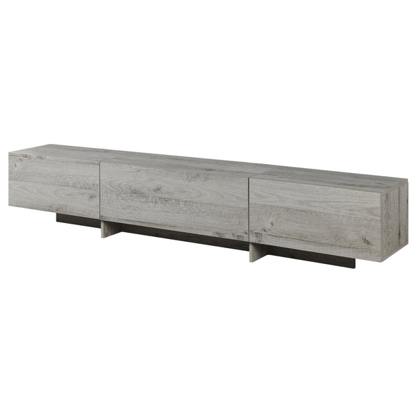 Tv-kast Kapipimso met 3 kleppen 194x31x37 cm eikenlook, grijs [en.casa]