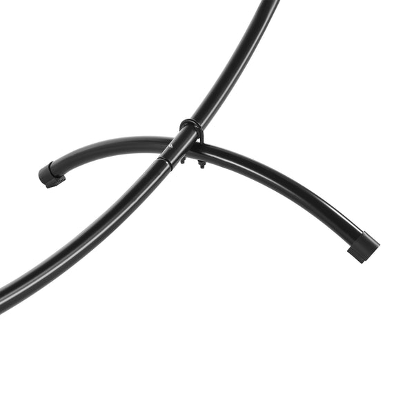 Hangmatstandaard staal 290x90x100 cm max 130 kg zwart