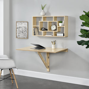 Wandrek 8 vakken muurkast 85x16x47,5 cm sonoma eiken
