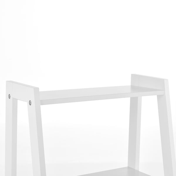 Badkamerrek ladderplank met 4 planken 90x43x32 cm wit